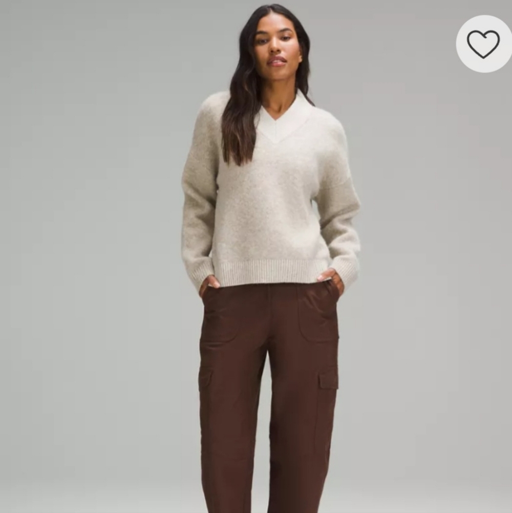 Lululemon Alpaca Wool Blend V Neck Sweater Size Small
